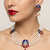 Meenakari pearl necklace set | indian bridal choker & earrings for women | kundan ethnic wedding jewelry set