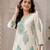 Off white cotton blend floral print kurta set