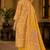 Light yellow cotton blend floral print kurta set