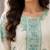 Off white cotton blend floral print kurta set
