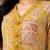 Light yellow cotton blend floral print kurta set