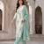Off white cotton blend floral print kurta set