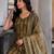 Mehendi cotton blend geometric print kurta set