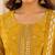 Mustard cotton blend geometric print kurta set