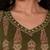 Mehendi cotton blend geometric print kurta set