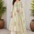 Off white cotton blend floral print kurta set