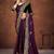 purple color georgette embroidered saree with un-stitched blouse