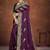 purple color georgette embroidered saree with un-stitched blouse