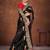 black color georgette embroidered saree with un-stitched blouse