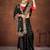black color georgette embroidered saree with un-stitched blouse