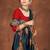blue color georgette embroidered saree with un-stitched blouse