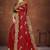 red color georgette embroidered saree with un-stitched blouse