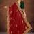 red color georgette embroidered saree with un-stitched blouse