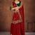 red color georgette embroidered saree with un-stitched blouse