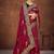 pink color georgette embroidered saree with un-stitched blouse