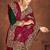 pink color georgette embroidered saree with un-stitched blouse