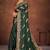 green color georgette embroidered saree with un-stitched blouse