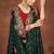 green color georgette embroidered saree with un-stitched blouse