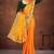 yellow color georgette embroidered saree with un-stitched blouse