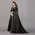 black color georgette siroski work border saree with un-stitched blouse