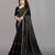 black color georgette siroski work border saree with un-stitched blouse