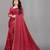 rani pink color georgette siroski work border saree with un-stitched blouse