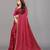 rani pink color georgette siroski work border saree with un-stitched blouse