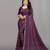 purple color georgette siroski work border saree with un-stitched blouse