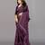 purple color georgette siroski work border saree with un-stitched blouse