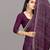 purple color georgette siroski work border saree with un-stitched blouse