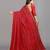 red color georgette siroski work border saree with un-stitched blouse
