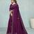purple color georgette siroski work border saree with un-stitched blouse