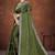 mehendi color georgette siroski work border saree with un-stitched blouse