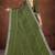 mehendi color georgette siroski work border saree with un-stitched blouse