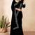 black color georgette siroski work border saree with un-stitched blouse