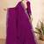 wine blue color georgette siroski work border saree with un-stitched blouse