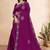 wine color georgette siroski work border saree with un-stitched blouse