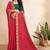 rani pink color bandhni print saree with embroidered lace border sarees