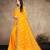 yellow color lehariya print saree with embroidered lace border sarees