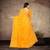 yellow color lehariya print saree with embroidered lace border sarees