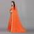 orange color lehariya print saree with embroidered lace border sarees