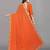 orange color lehariya print saree with embroidered lace border sarees