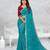sky blue color star georgette embroidered sarees