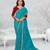 sky blue color star georgette embroidered sarees