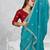 sky blue color star georgette embroidered sarees