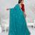 sky blue color star georgette embroidered sarees
