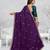purple color star georgette embroidered sarees
