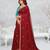 maroon color star georgette embroidered sarees
