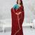 maroon color star georgette embroidered sarees