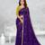 blue color star georgette embroidered sarees